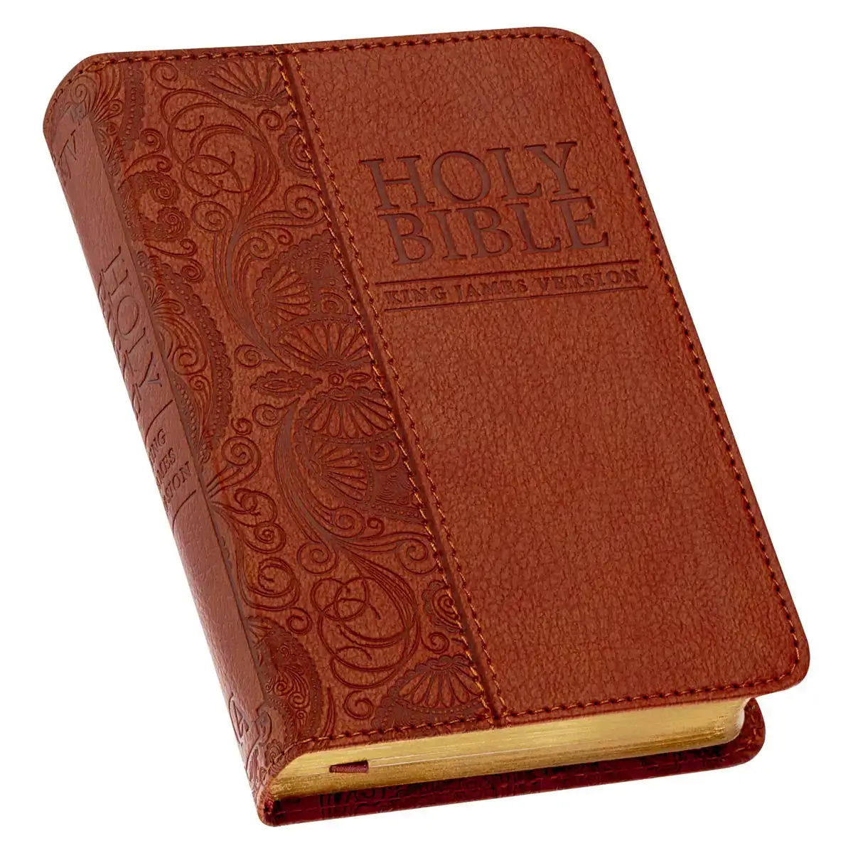Toffee Brown Faux Leather King James Version Pocket Bible
