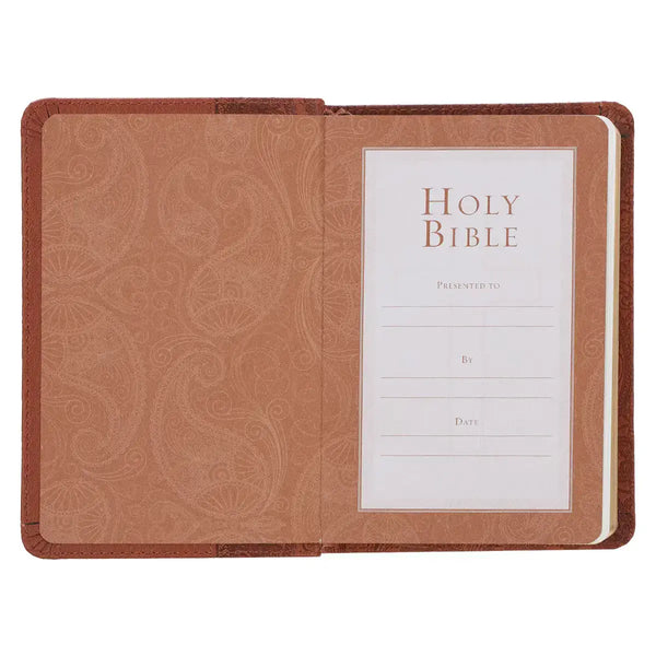 Toffee Brown Faux Leather King James Version Pocket Bible