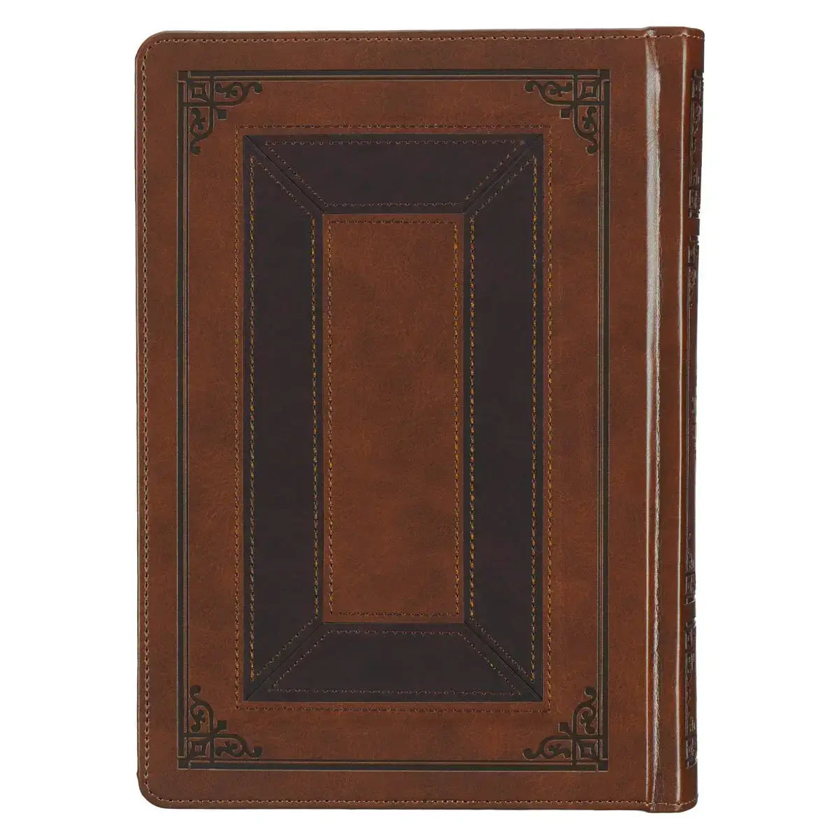 Toffee & Burgundy Faux Leather Hardcover King James Version Study Bible with Thumb Index Secondary image