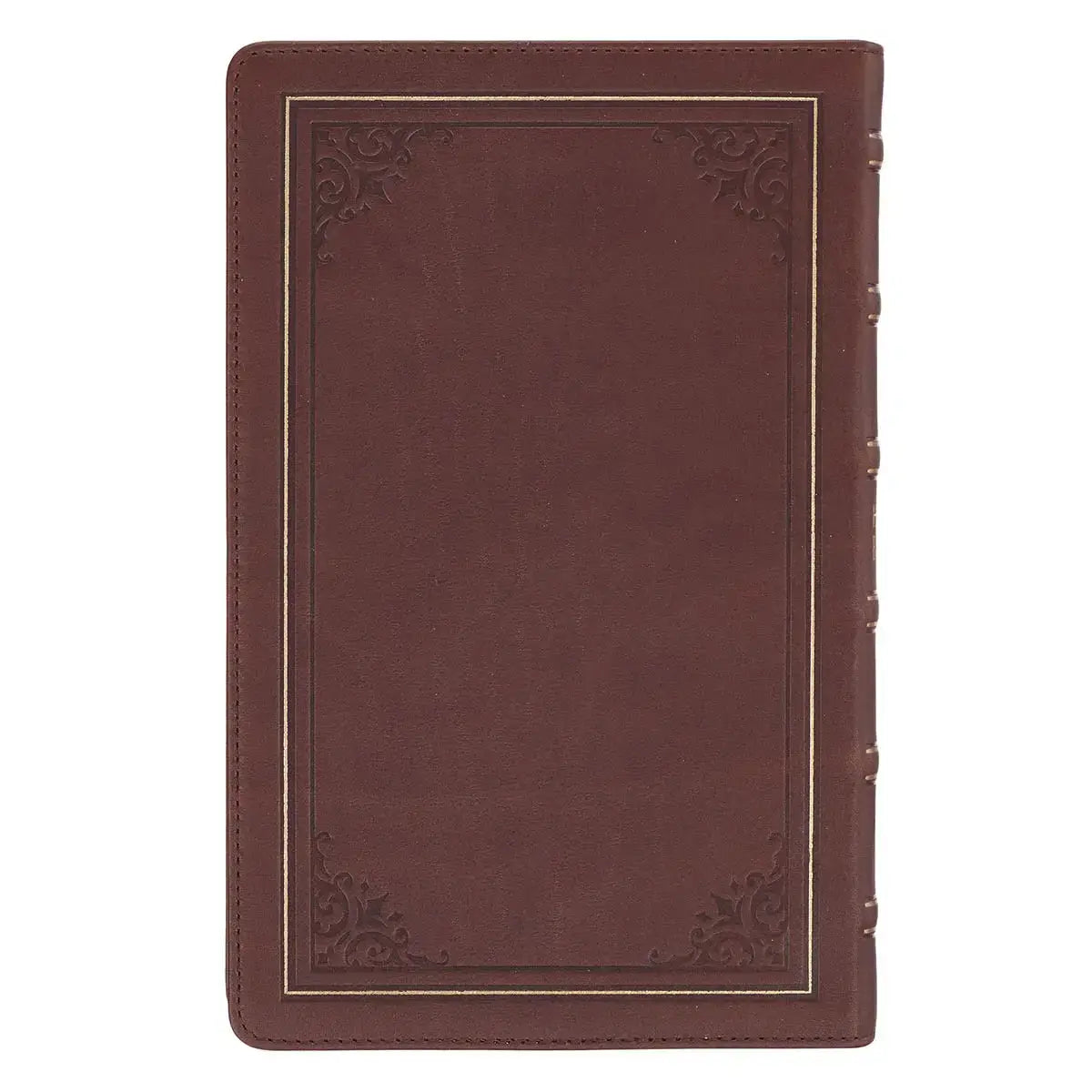 Triple Pane Frame Saddle Tan Full-Grain Leather King James Version Deluxe Gift Bible with Thumb Index Secondary image
