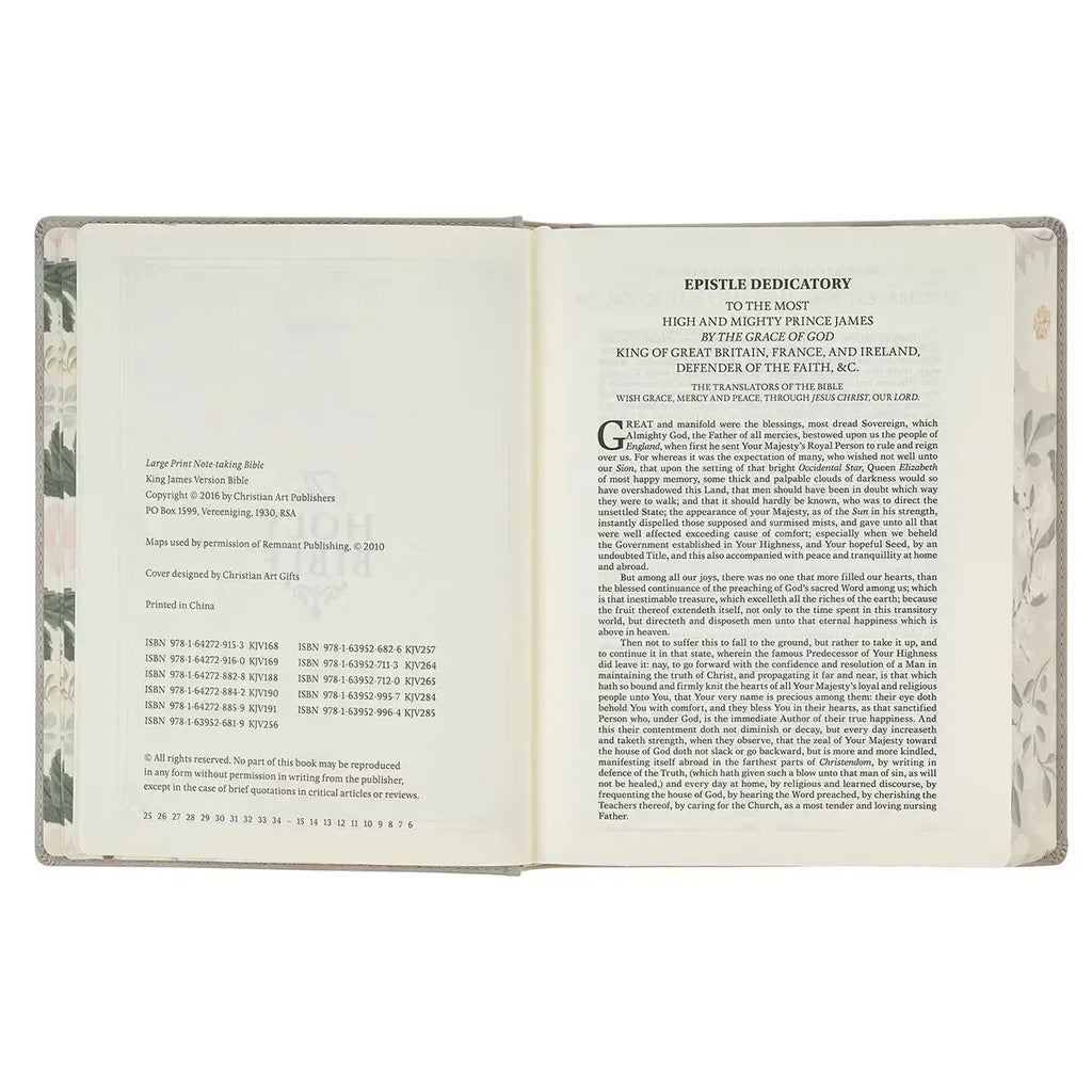 Trust Taupe Faux Leather Large Print King James Version Note-taking Bible - Proverbs 3:5