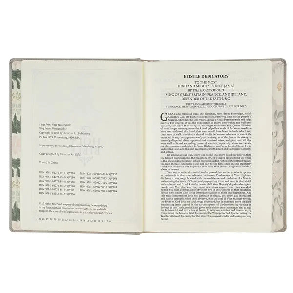 Trust Taupe Faux Leather Large Print King James Version Note-taking Bible - Proverbs 3:5