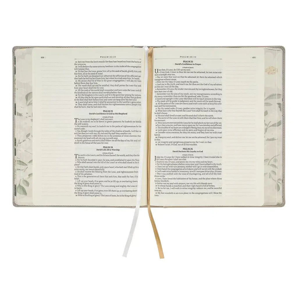 Trust Taupe Faux Leather Large Print King James Version Note-taking Bible - Proverbs 3:5