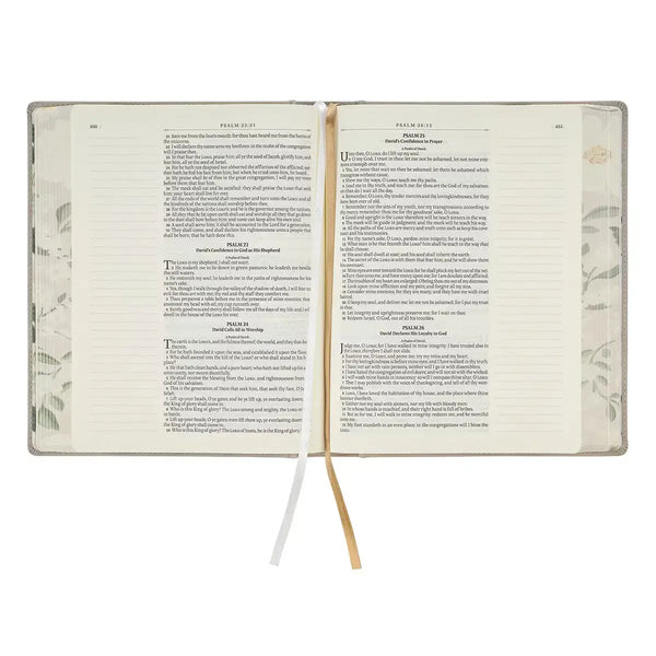 Trust Taupe Faux Leather Large Print King James Version Note-taking Bible - Proverbs 3:5