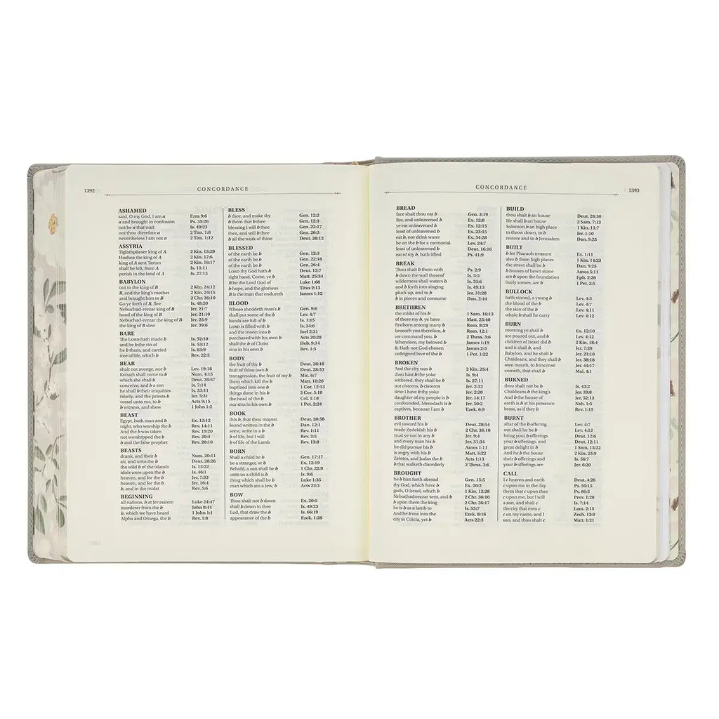 Trust Taupe Faux Leather Large Print King James Version Note-taking Bible - Proverbs 3:5