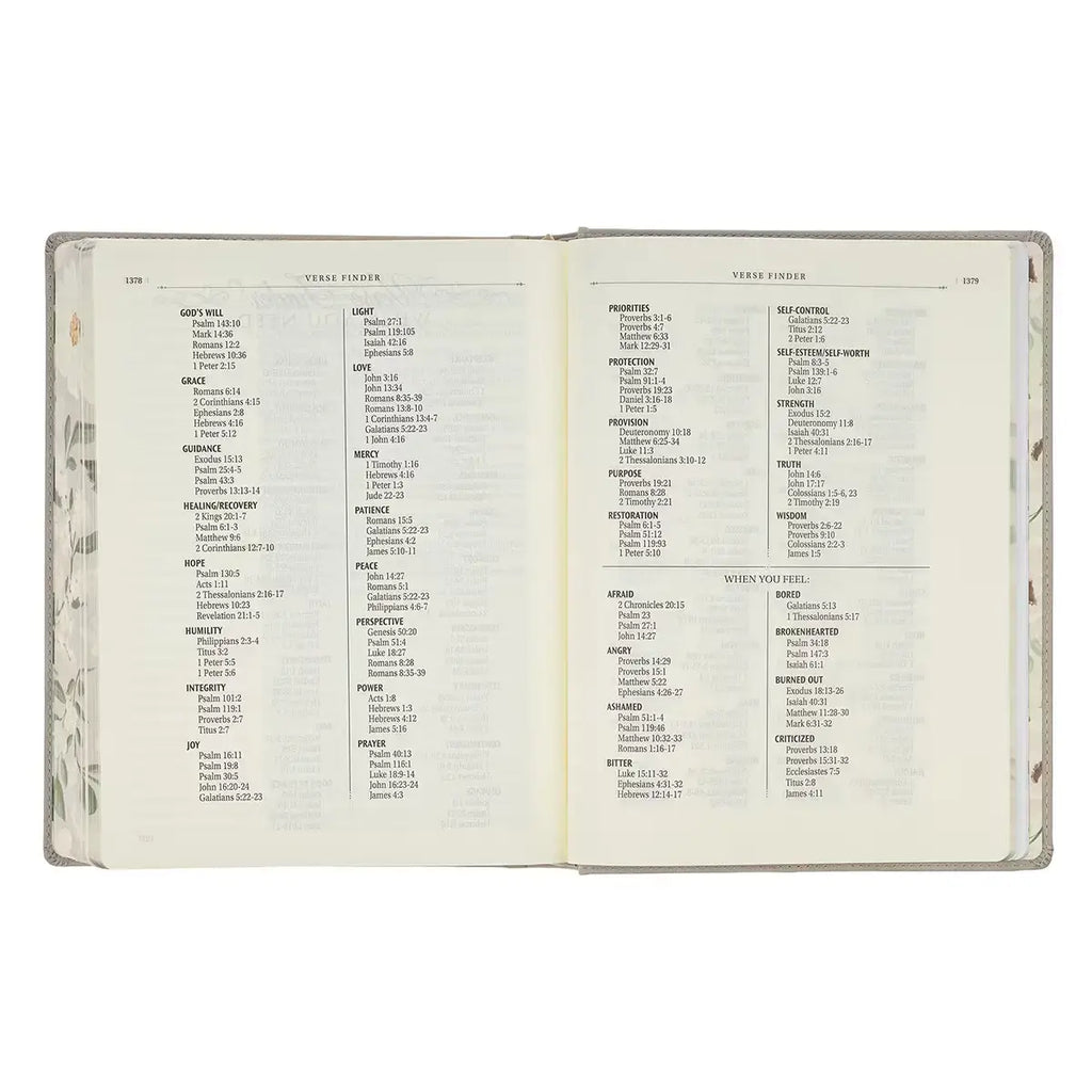 Trust Taupe Faux Leather Large Print King James Version Note-taking Bible - Proverbs 3:5