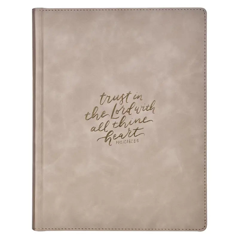 Trust Taupe Faux Leather Large Print King James Version Note-taking Bible - Proverbs 3:5 Main image