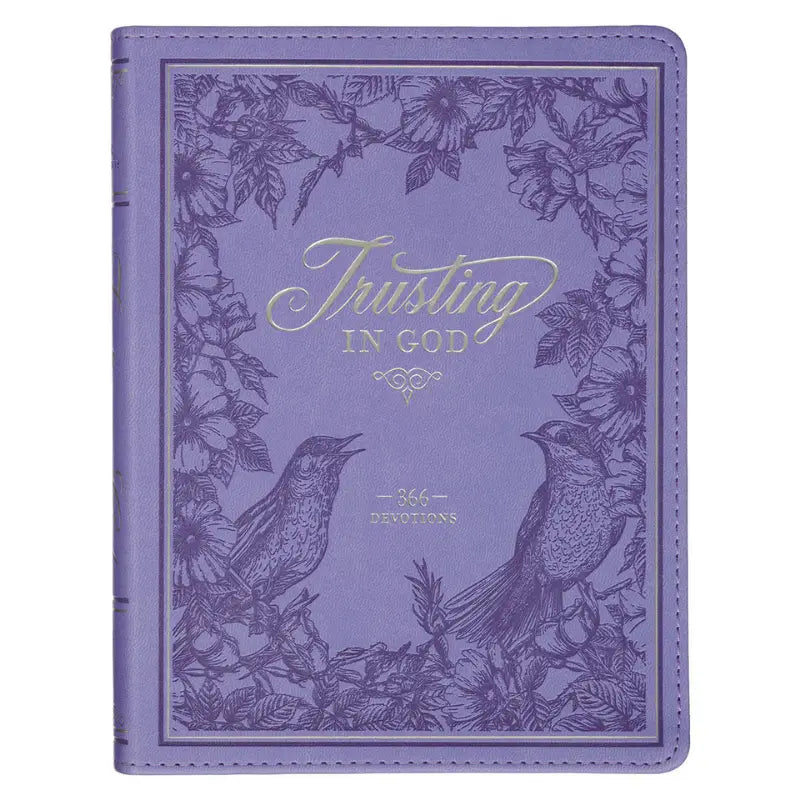Trusting in God Lavender Faux Leather Devotional Main image