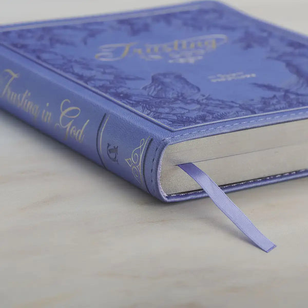 Trusting in God Lavender Faux Leather Devotional