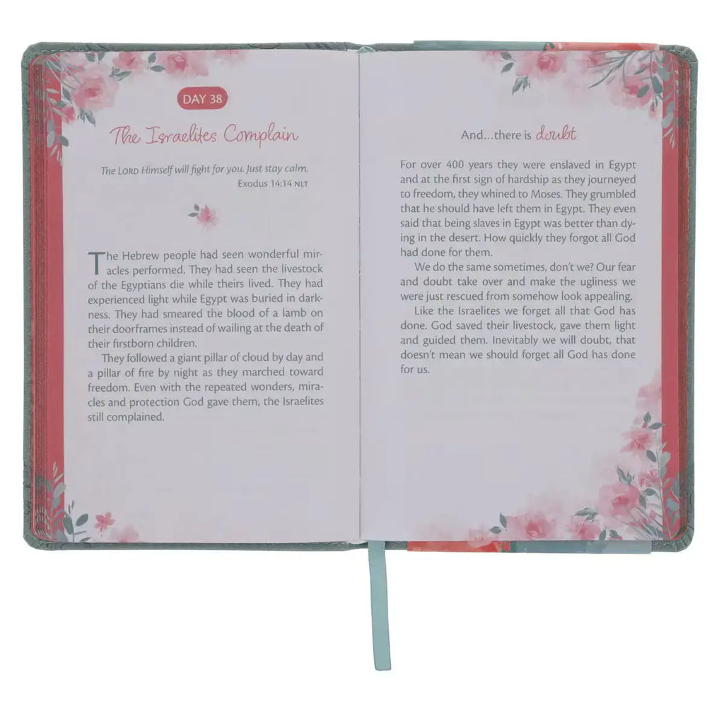 Trusting in God's Plan Teal Faux Leather 90-Day Devotional