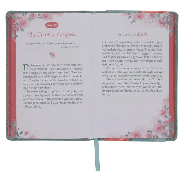 Trusting in God's Plan Teal Faux Leather 90-Day Devotional