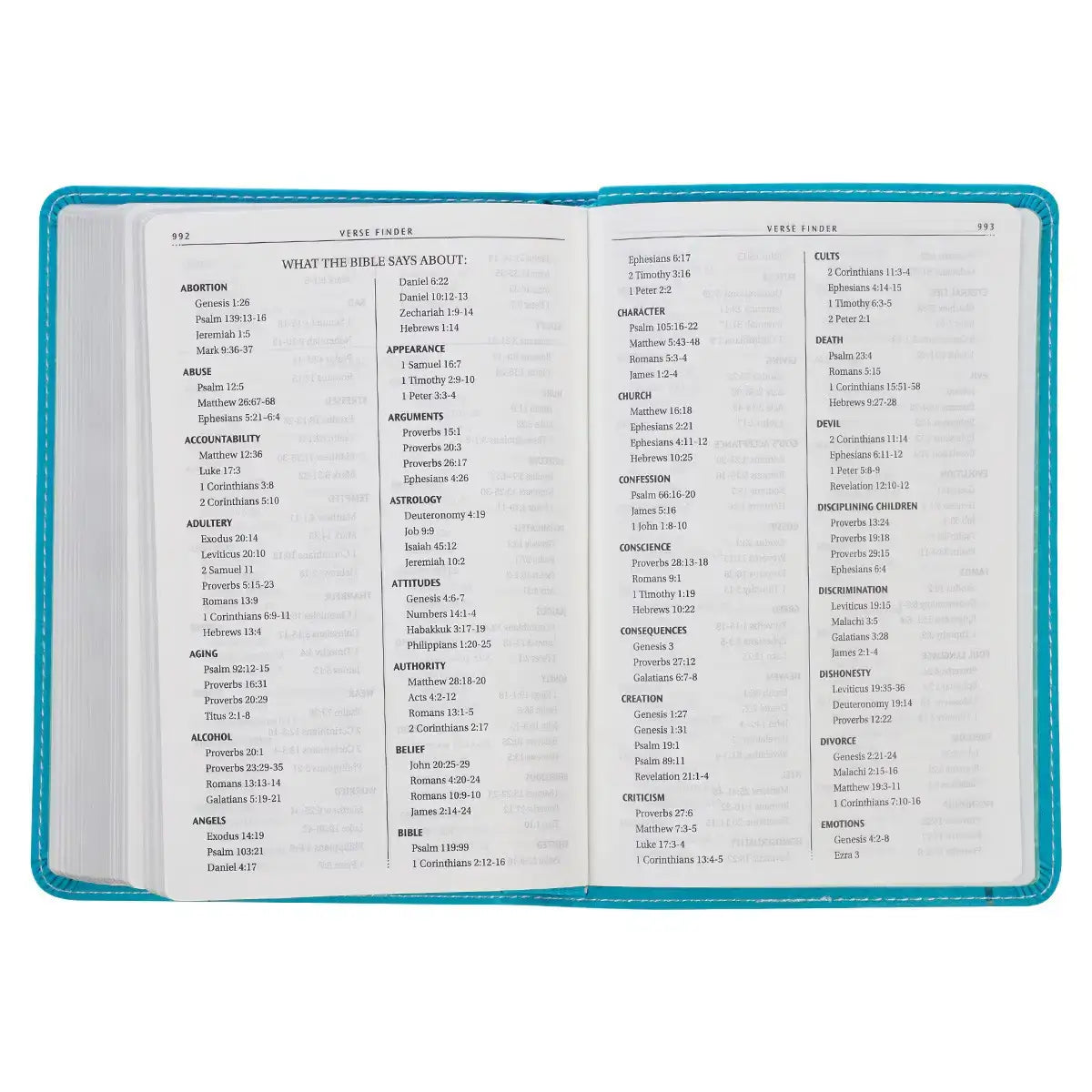 Turquoise Faux Leather Compact King James Version Bible