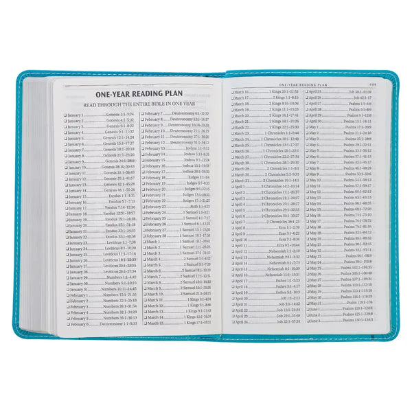 Turquoise Faux Leather Compact King James Version Bible
