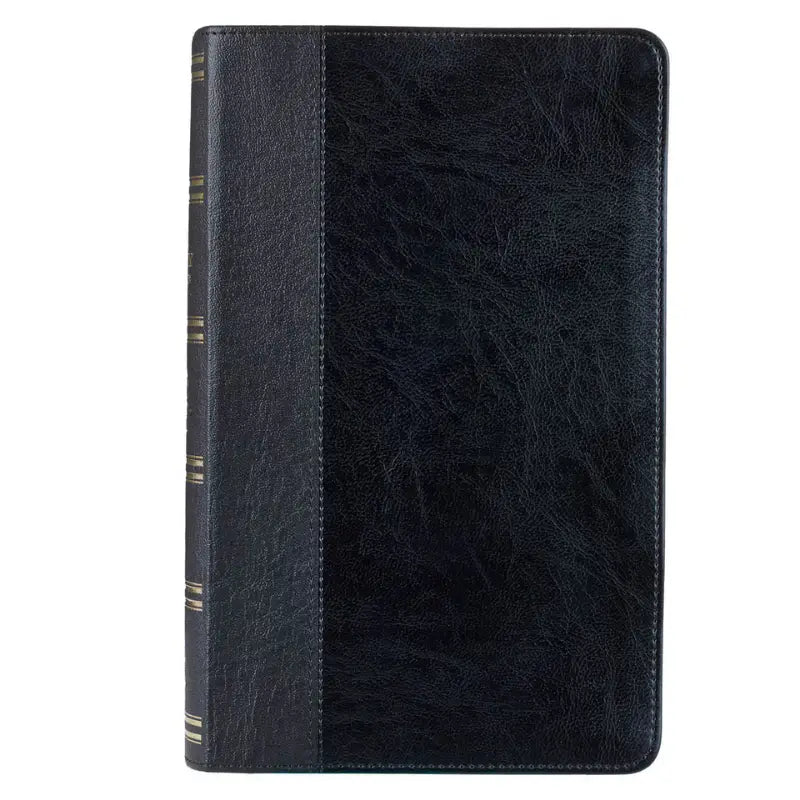 Two-Tone Black Faux Leather Giant Print Standard-Size King James Version Bible with Thumb Index Main image