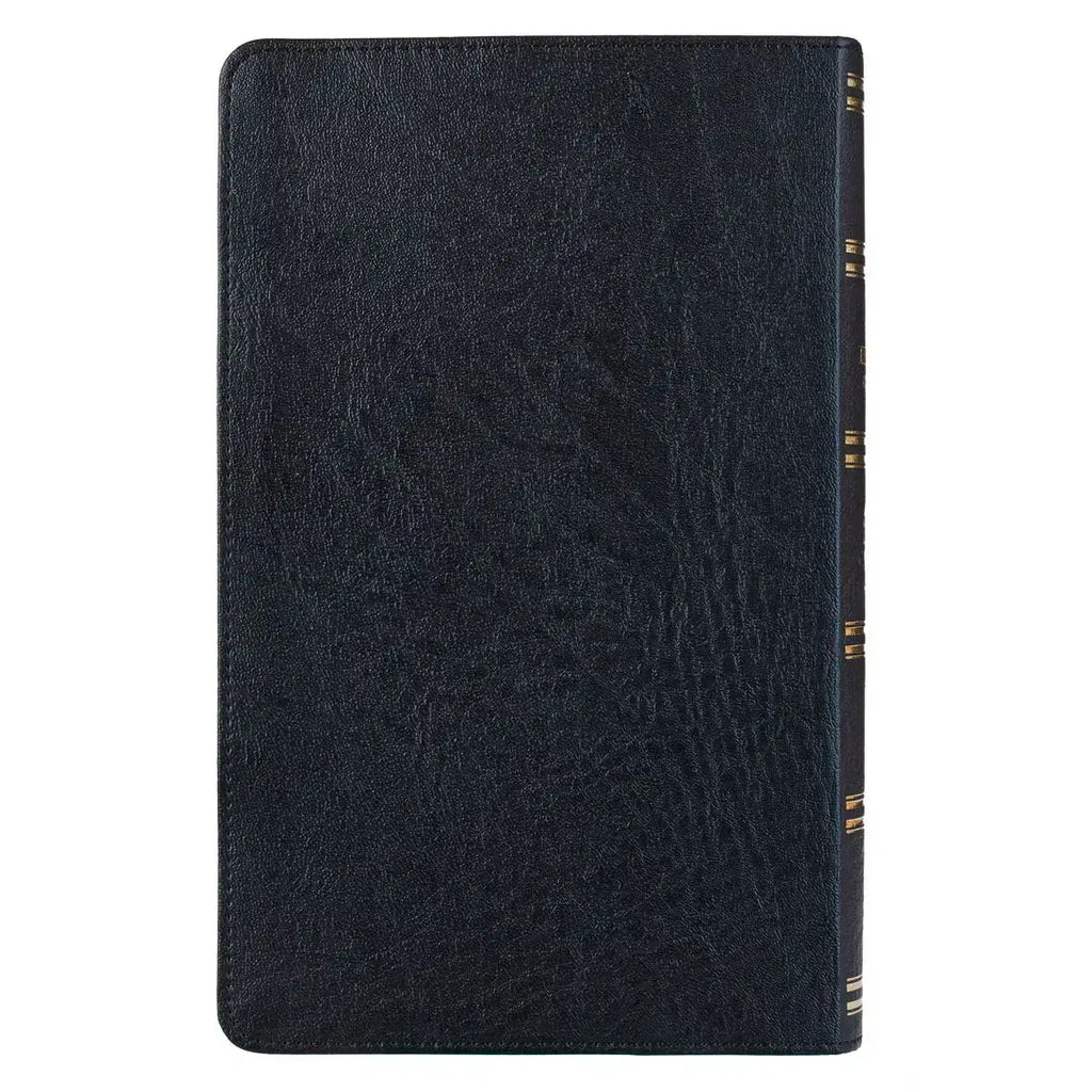 Two-Tone Black Faux Leather Giant Print Standard-Size King James Version Bible with Thumb Index