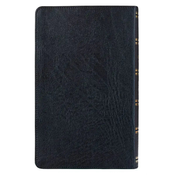 Two-Tone Black Faux Leather Giant Print Standard-Size King James Version Bible with Thumb Index