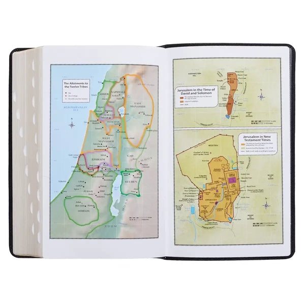 Two-Tone Black Faux Leather Giant Print Standard-Size King James Version Bible with Thumb Index