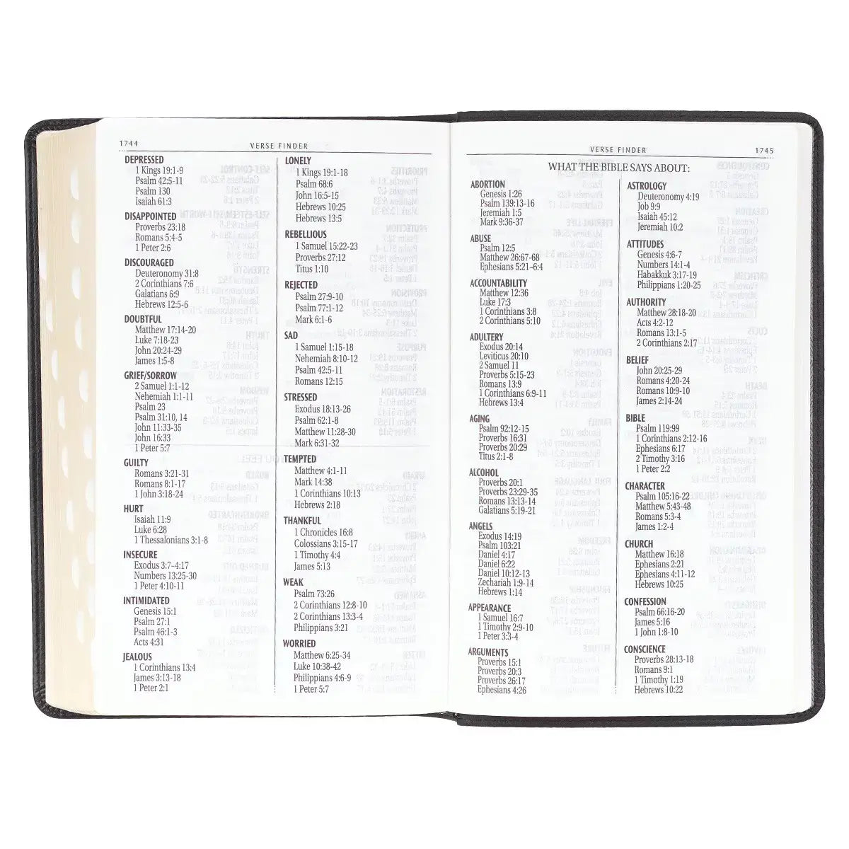 Two-Tone Black Faux Leather Giant Print Standard-Size King James Version Bible with Thumb Index