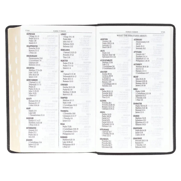 Two-Tone Black Faux Leather Giant Print Standard-Size King James Version Bible with Thumb Index