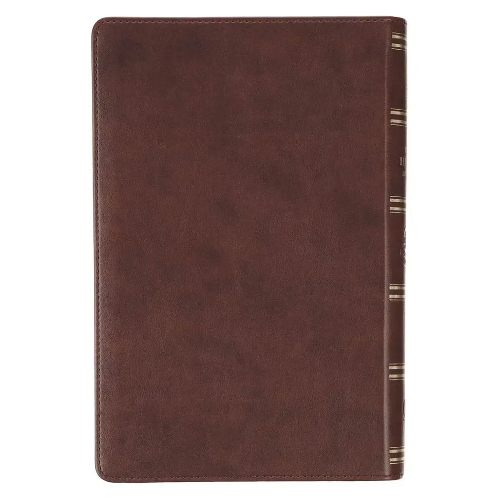 Two-Tone Brown Faux Leather Giant Print Standard-size King James Version Bible with Thumb Index