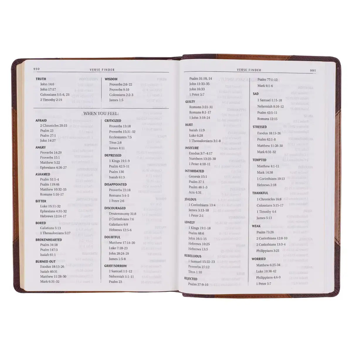 Two-tone Brown Faux Leather Large Print Thinline King James Version Bible