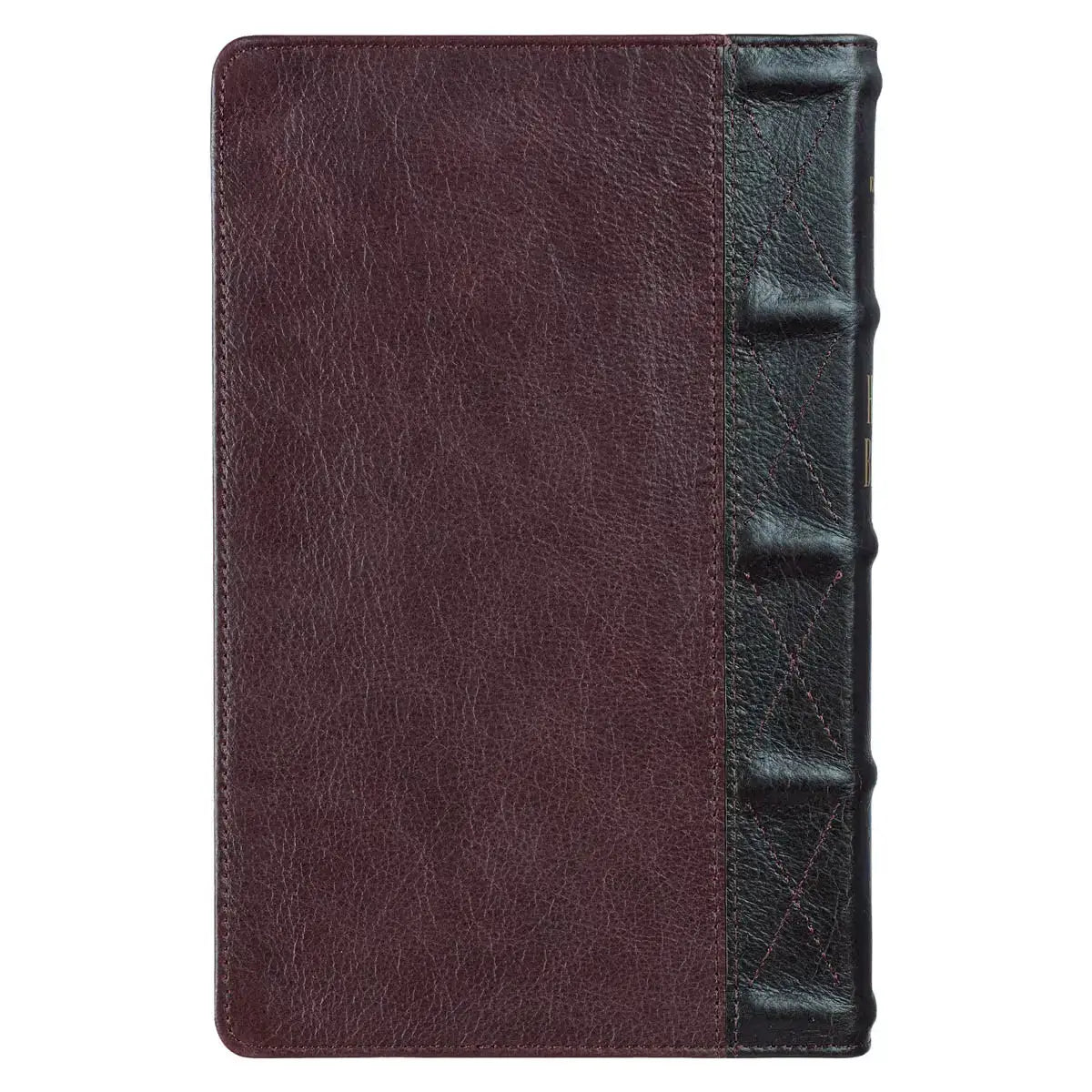 Two-Tone Brown Full Grain Leather Giant Print King James Version Bible with Thumb Index Secondary image