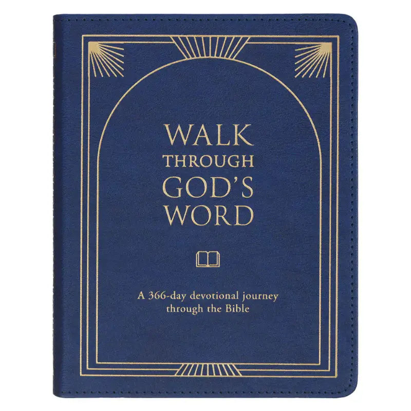 Walk Through God's Word Navy Faux Leather Devotional