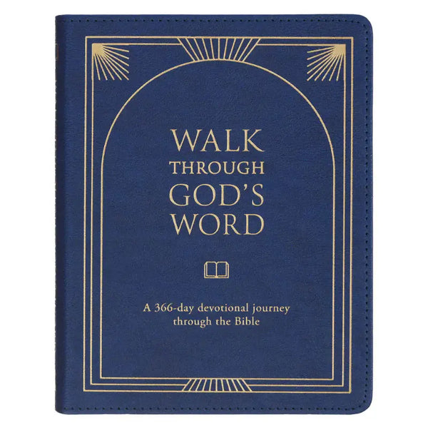 Walk Through God's Word Navy Faux Leather Devotional