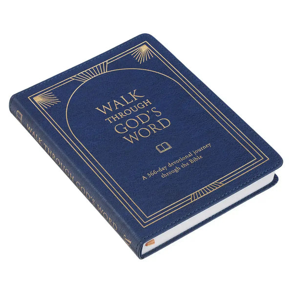 Walk Through God's Word Navy Faux Leather Devotional
