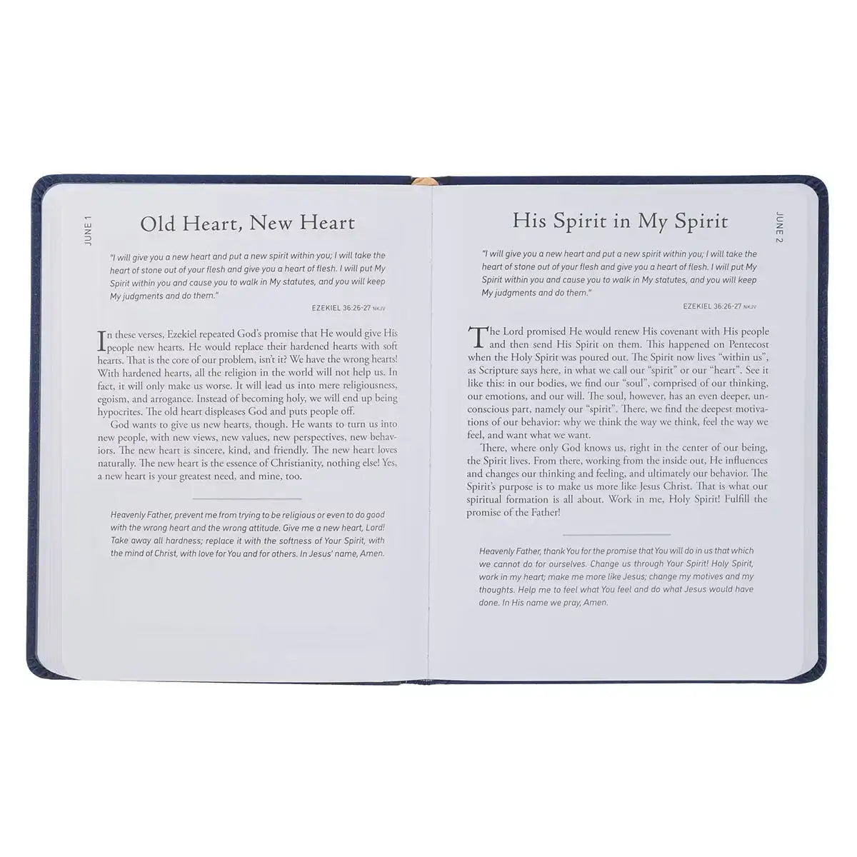 Walk Through God's Word Navy Faux Leather Devotional