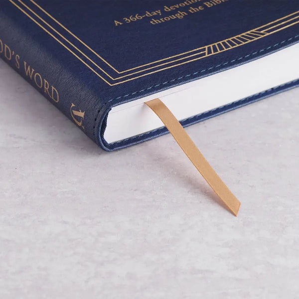 Walk Through God's Word Navy Faux Leather Devotional