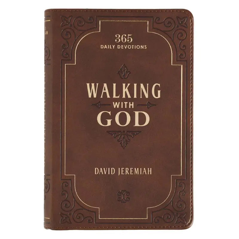 Walking With God Brown Faux Leather Devotional Main image