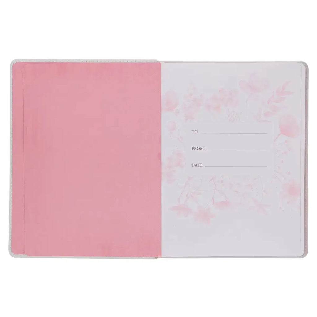 Walking in the Spirit Blush Pink Faux Leather Devotional