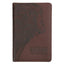 Walnut Brown Faux Leather King James Version Deluxe Gift Bible with Thumb Index & Zippered Closure