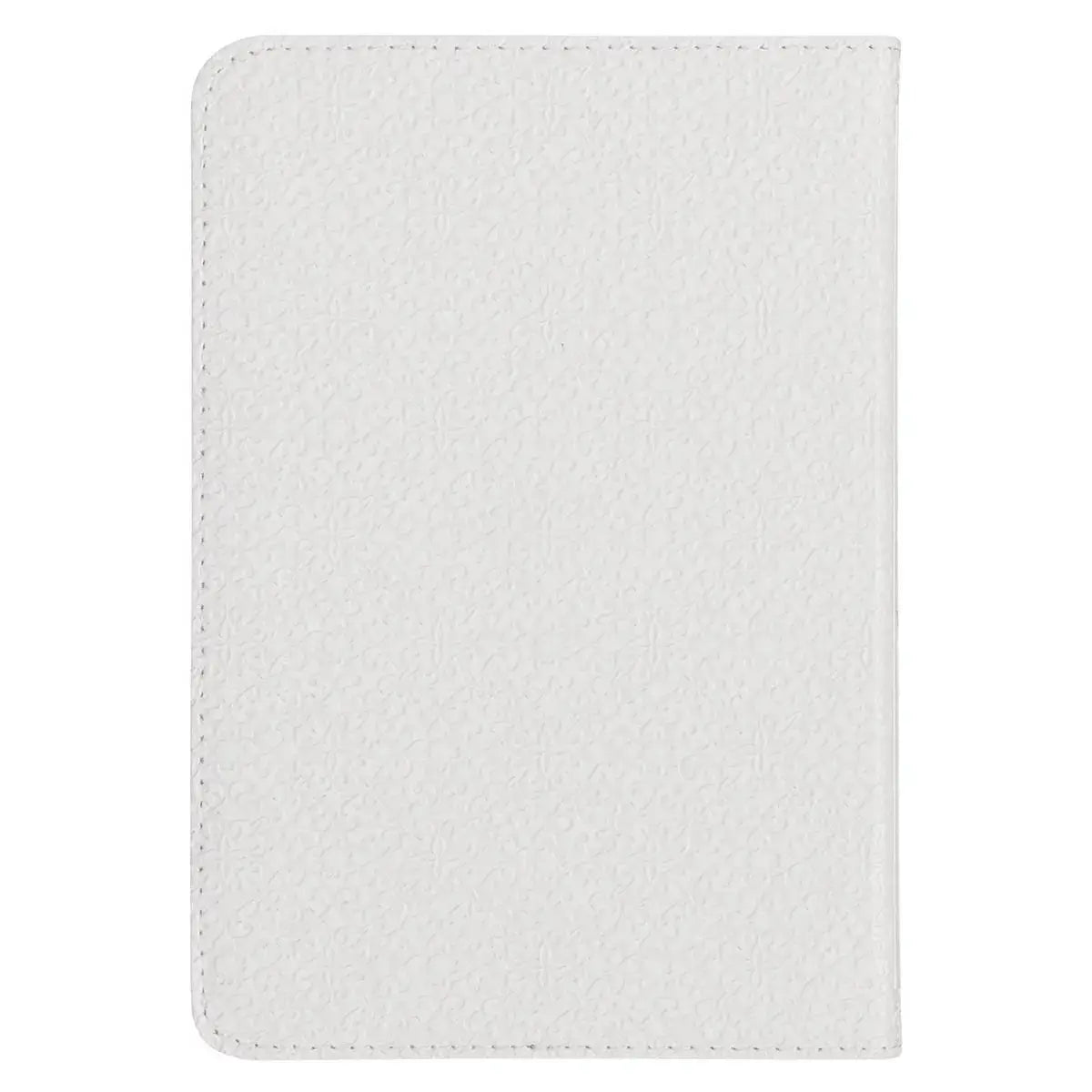 White Faux Leather Compact King James Version Bible