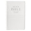 White Faux Leather King James Version Deluxe Gift Bible with Thumb Index