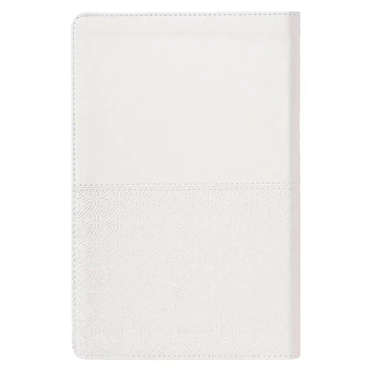 White Faux Leather King James Version Deluxe Gift Bible with Thumb Index