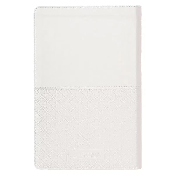 White Faux Leather King James Version Deluxe Gift Bible with Thumb Index