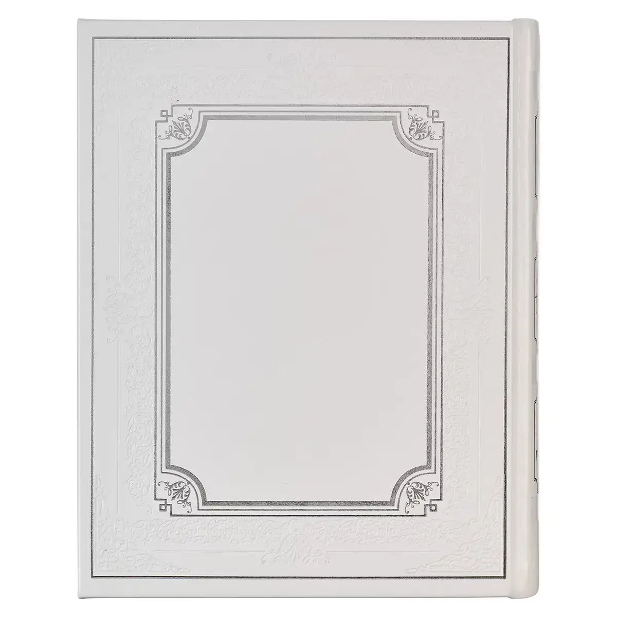 White Faux Leather King James Version Family Bible