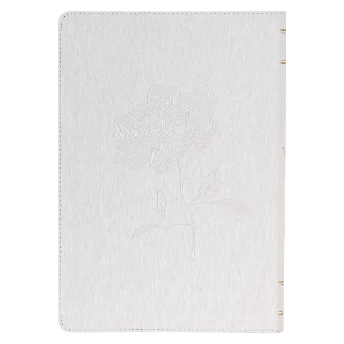 White Faux Leather Super Giant Print King James Version Bible with Thumb Index