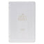 White Floral Faux Leather Giant Print Standard-Size King James Version Bible with Thumb Index