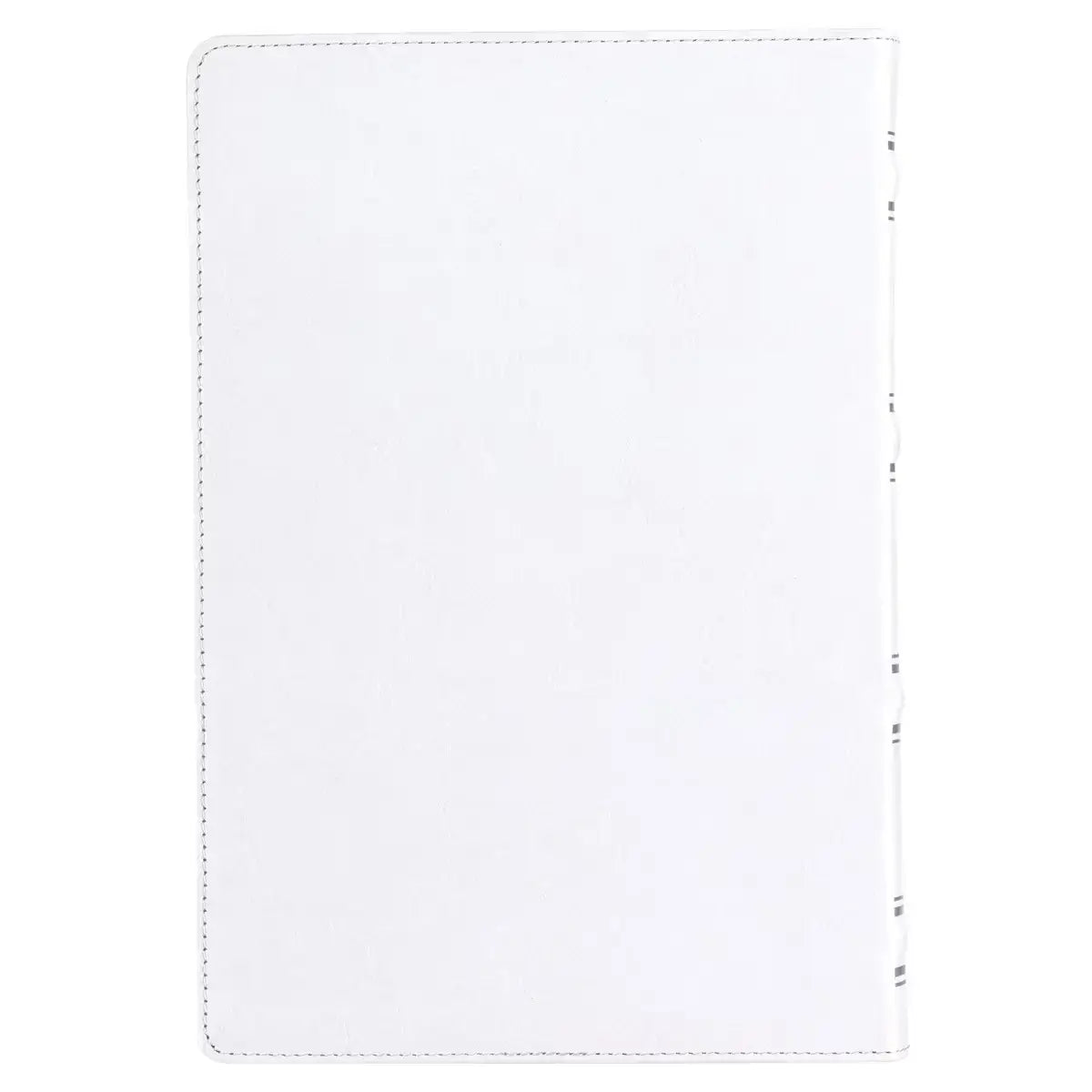 White Full Grain Leather Full-size Giant Print King James Version Bible with Thumb Index Secondary image