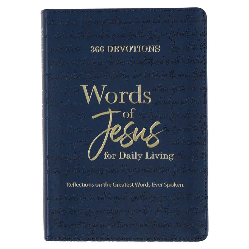 Words of Jesus for Daily Living Blue Faux Leather Devotional Main image